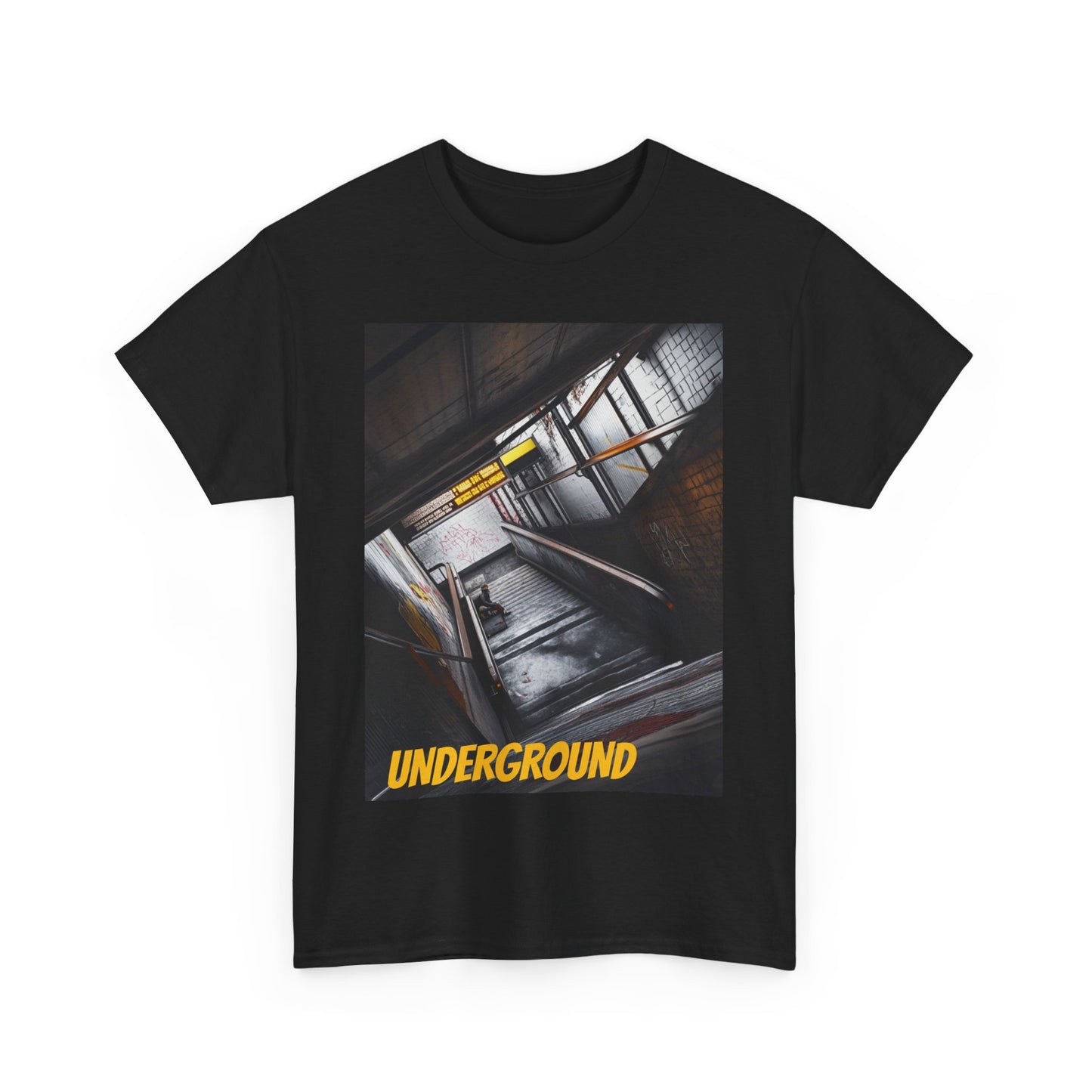 Echoes in the Underground - Grunge Street Art Inspired Graphic Tee