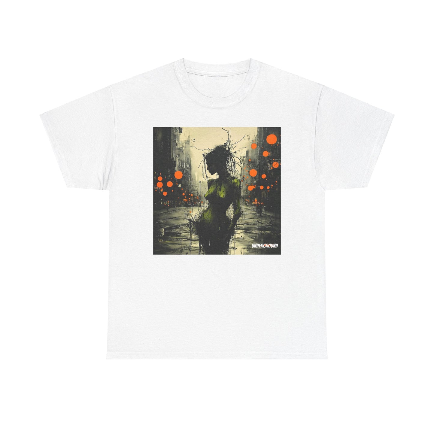 City Swamp Dripping Ink T-shirt – Bold Black Ink Streetwear Graphic Tee