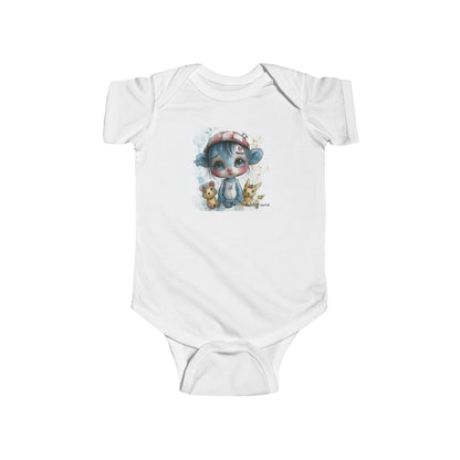 Cutie Clown Baby Onesie – Playful Ink and Watercolor Bodysuit