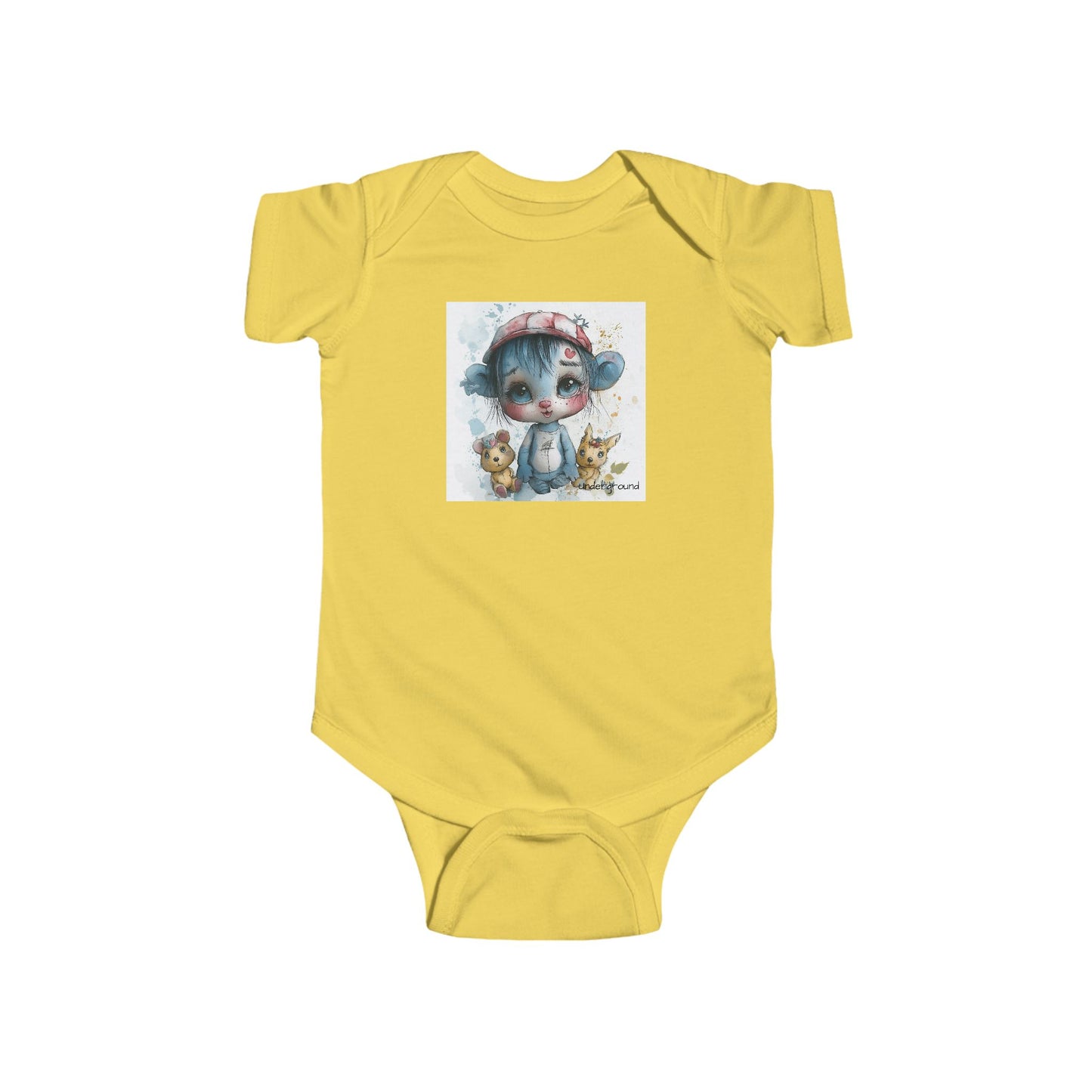 Cutie Clown Baby Onesie – Playful Ink and Watercolor Bodysuit