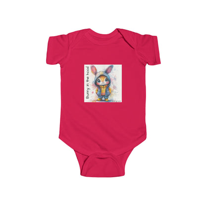 Hoodie Hare Baby Onesie – Bold & Adorable Urban Bunny Graphic Bodysuit