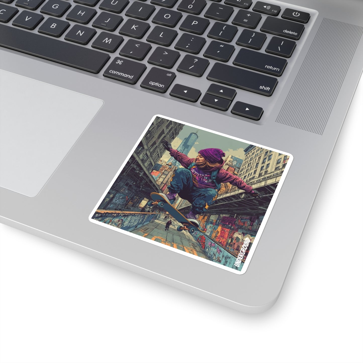 She was a Skater Girl Sticker – Bold Urban Art for the Street-Savvy Rebel