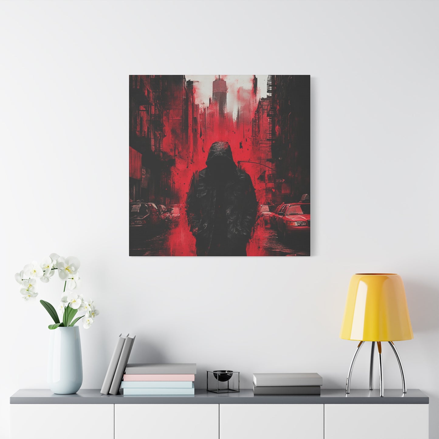 The streets of Darkness canvas Print - Urban art inspired Art Print