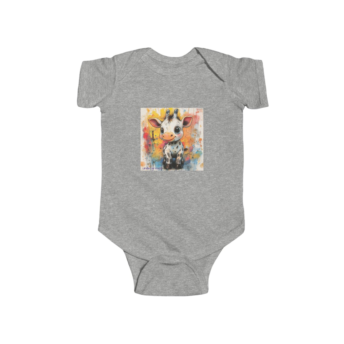 Zebraff Giggles Baby Onesie – Playful Watercolor Baby Streetwear Bodysuit