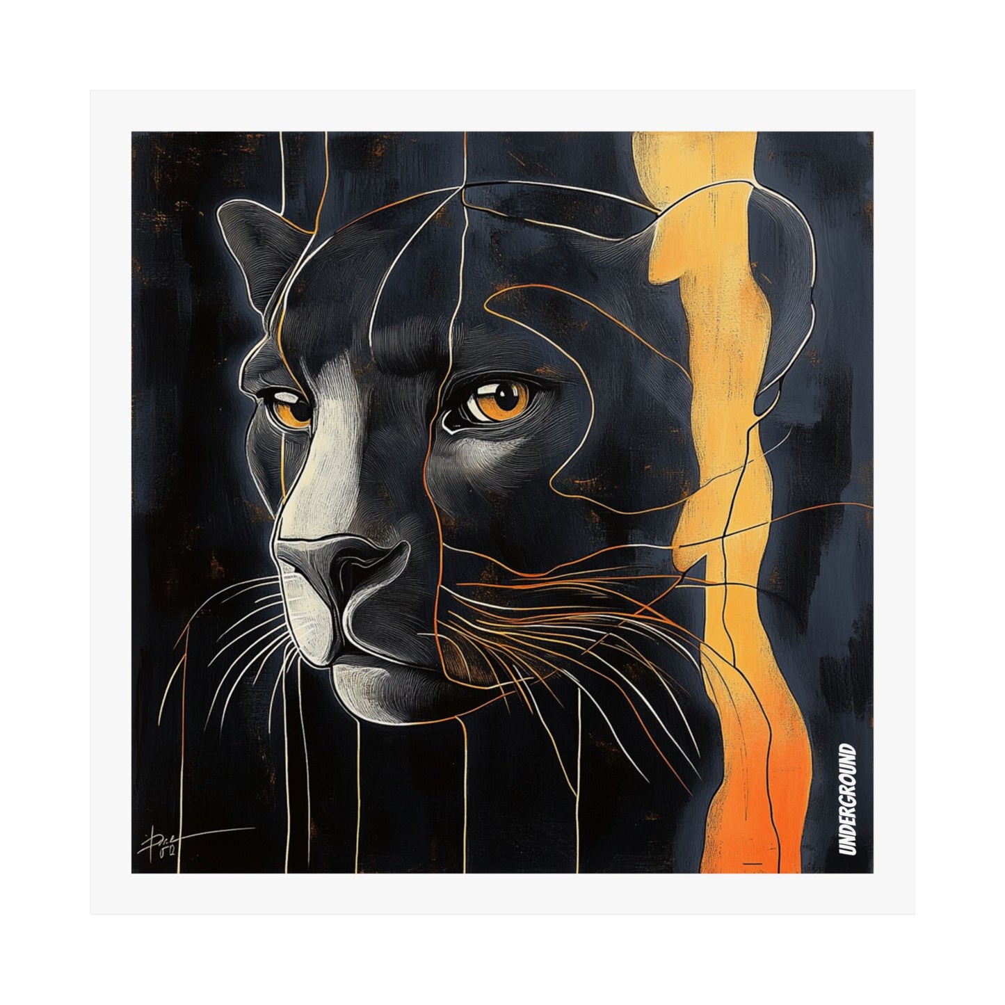 Night Eyes: Panther Poster - Sleek Art Print