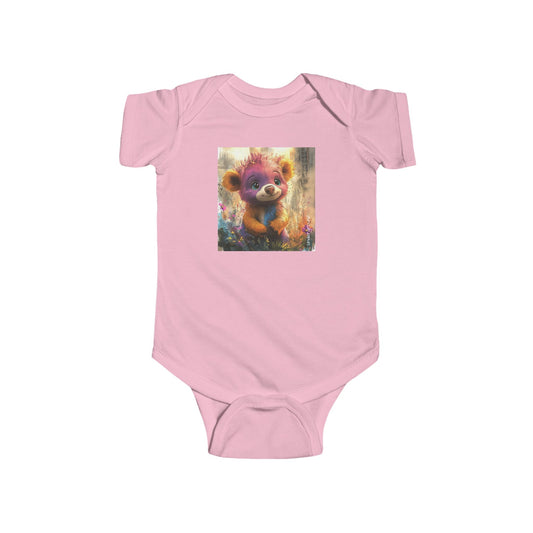 Rainbow Bear City Baby Onesie – Urban Ink & Watercolor Streetwear Bodysuit