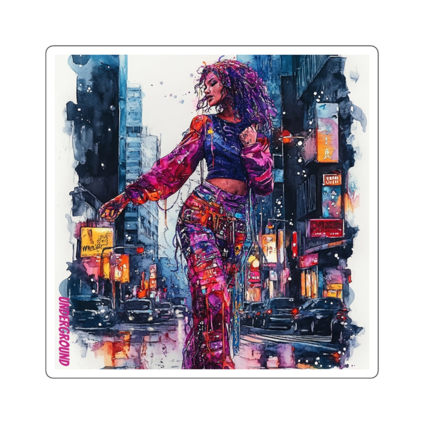Be Bold Watercolor Sticker– Edgy Street Art to Personalize Your World