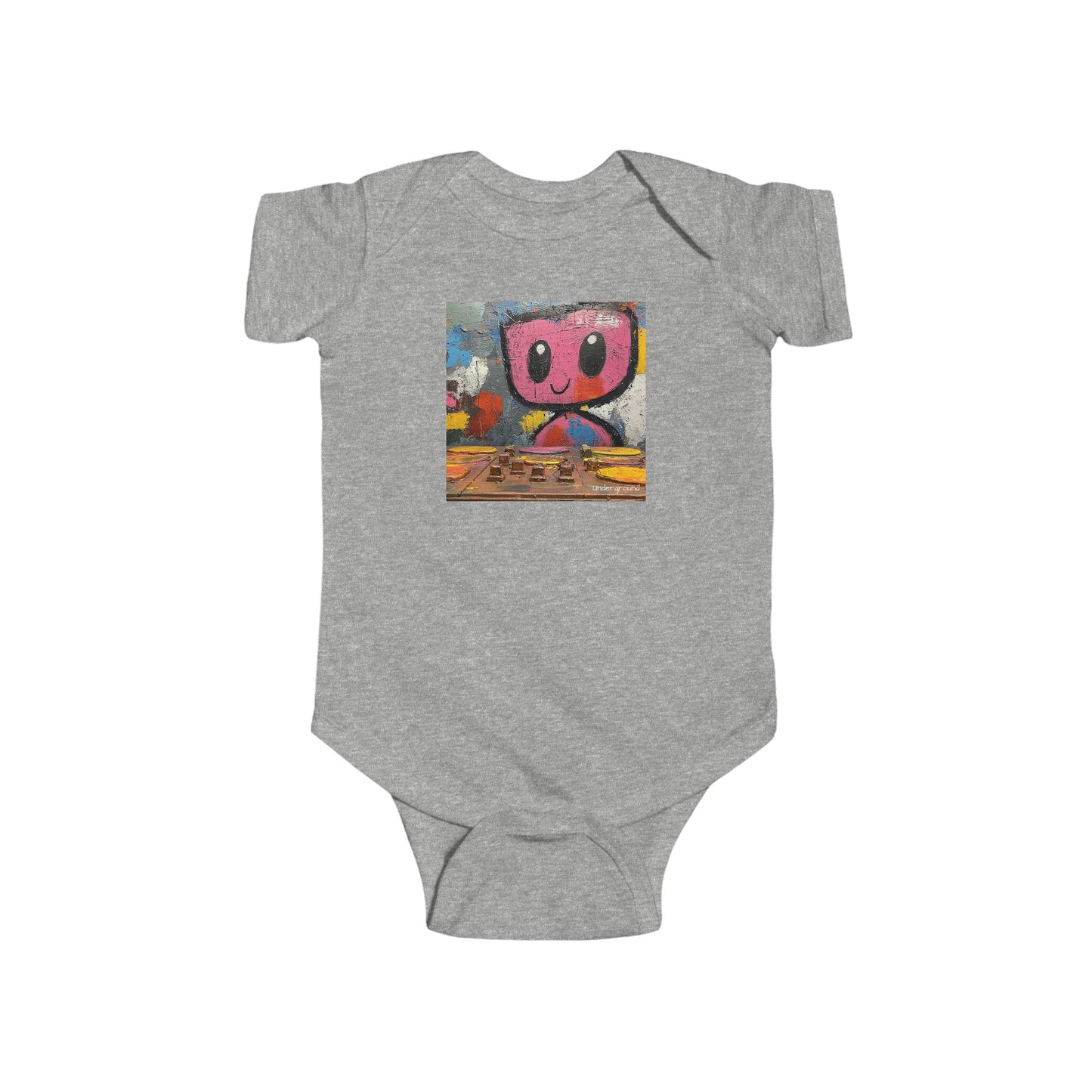 Graffiti DJ Robot Onesie – Urban Street Art Style Baby Bodysuit