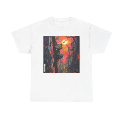 Distorted Reality Cat T-shirt – Abstract Urban Kitty Streetwear Tee