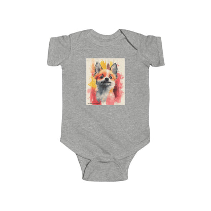 Little Street Fox Baby Onesie – Bold & Playful Urban Art Bodysuit