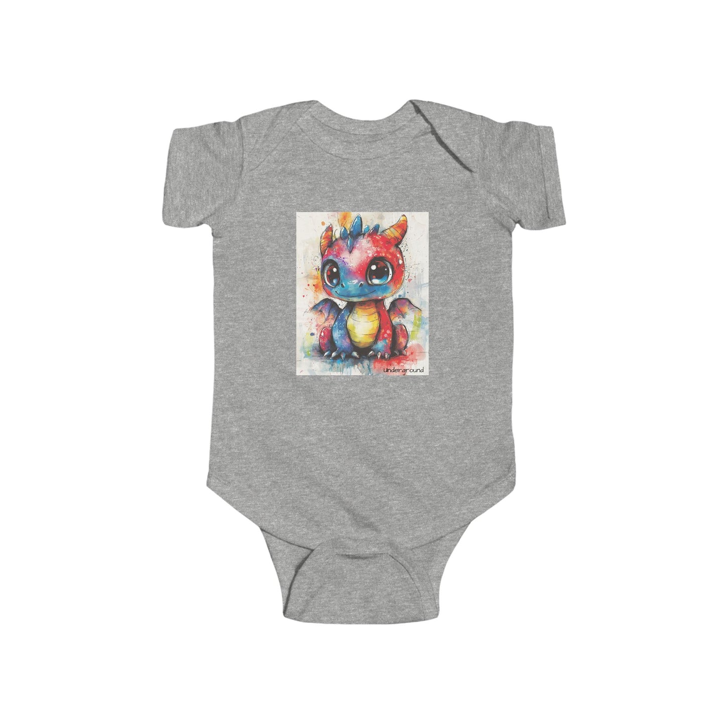 Little Dragon’s Roar Baby Onesie – Cute & Edgy Street Art Fantasy bodysuit