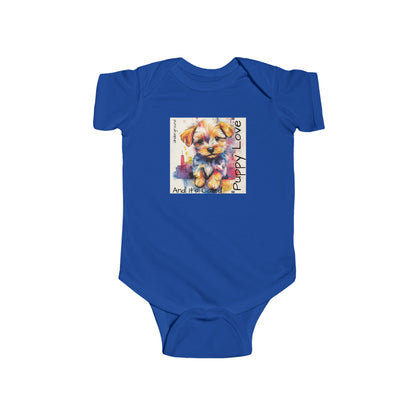 Street Pup Baby Onesie – Cute Urban Dog Watercolor Art Bodysuit