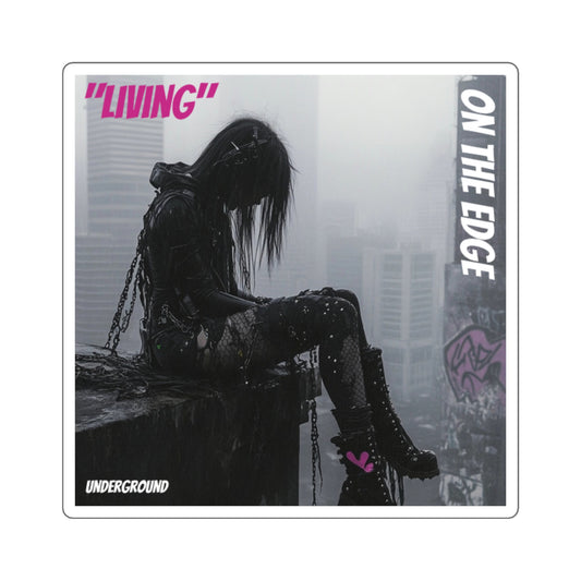 Fallen Silence Gothic Angel Sticker - Urban Nights Inspired Art