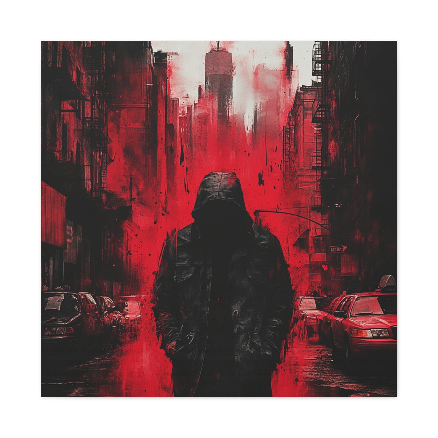 The streets of Darkness canvas Print - Urban art inspired Art Print