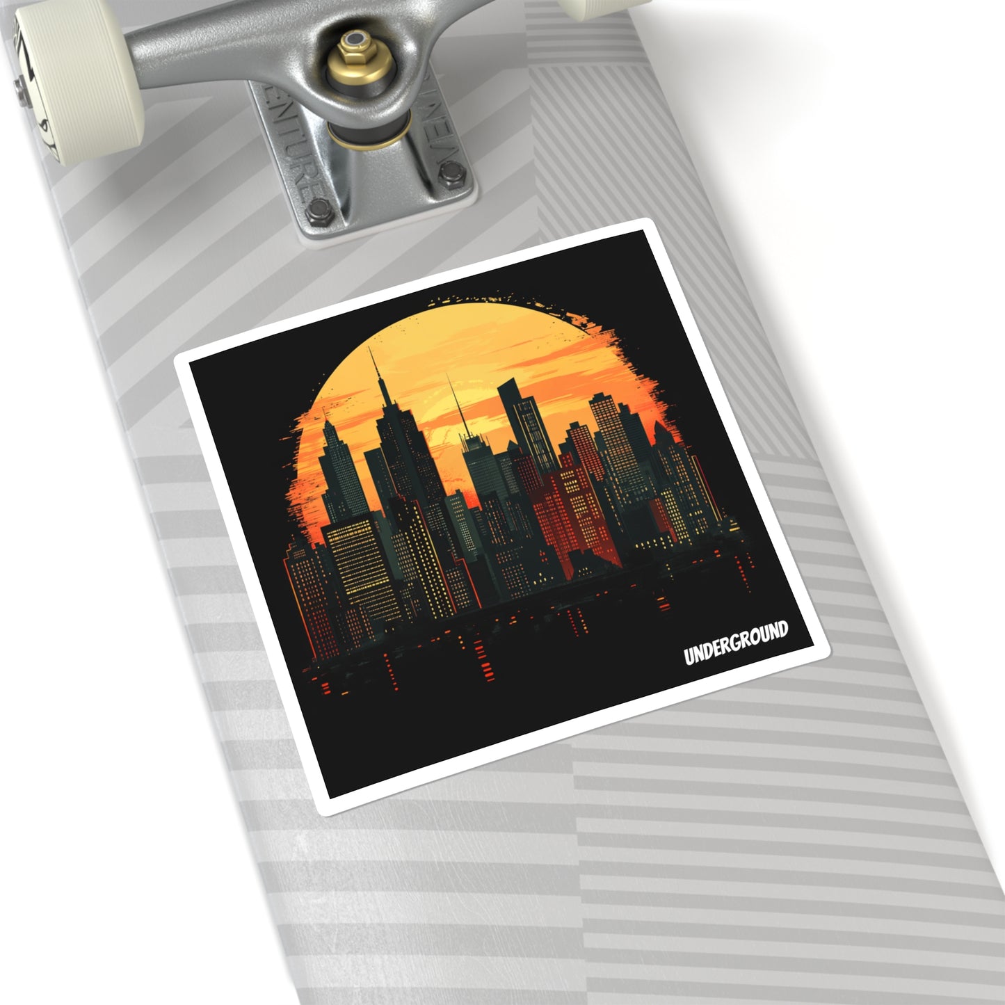 City Skyline Sticker - Minimalistic Cityscape Art