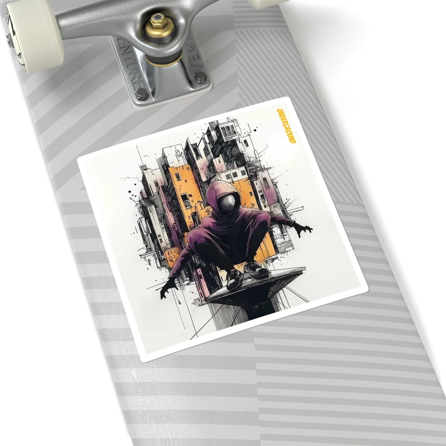 City Watch Ink Art Sticker - Bold Ink Art for City Street Lovers