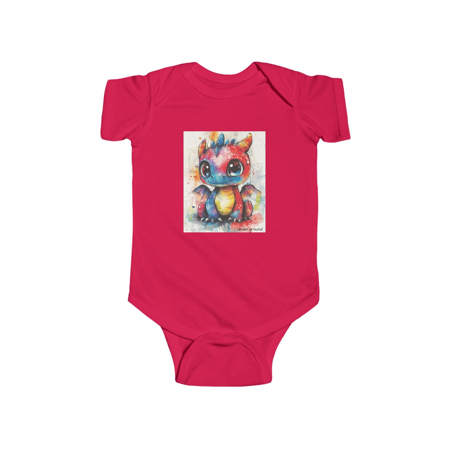 Little Dragon’s Roar Baby Onesie – Cute & Edgy Street Art Fantasy bodysuit