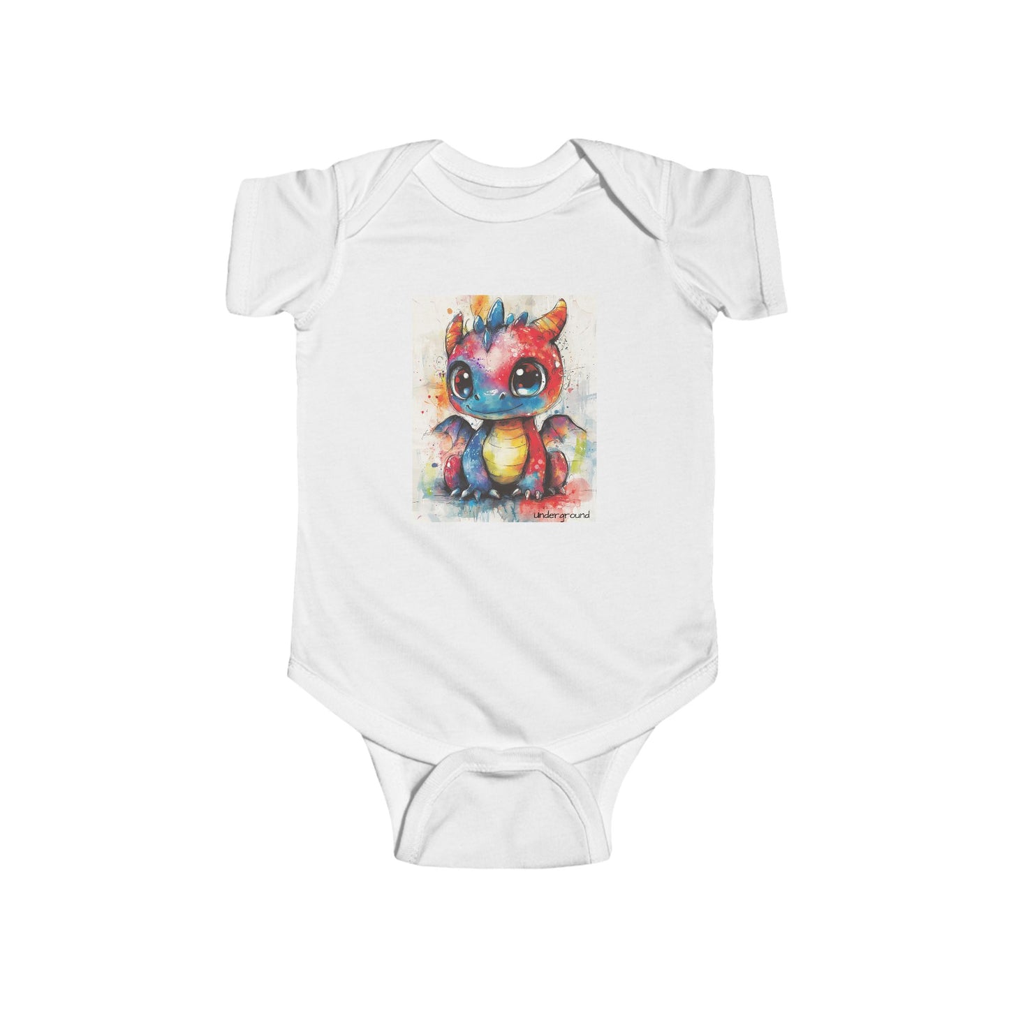 Little Dragon’s Roar Baby Onesie – Cute & Edgy Street Art Fantasy bodysuit