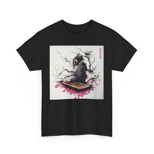 City Keyboard T-shirt - Ink and Watercolor Music Tee