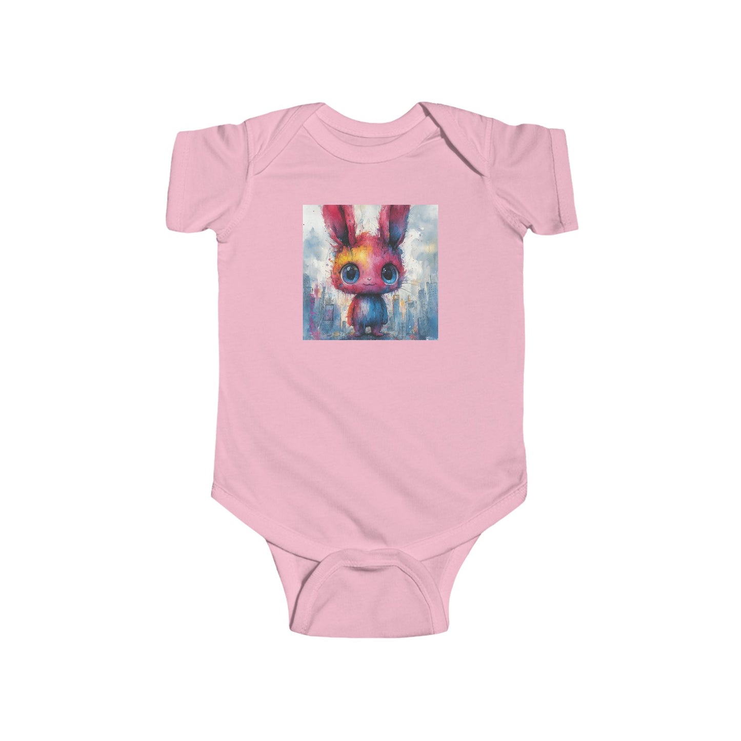 Mini Street Beast Baby bunny Onesie – Edgy & Cute Urban Wildlife Art