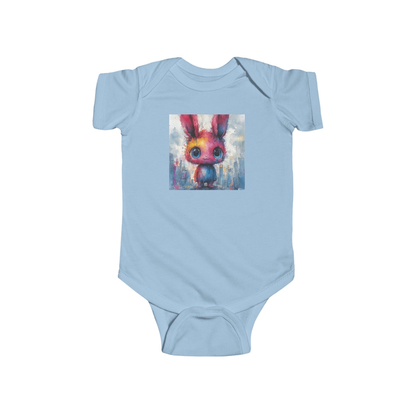 Mini Street Beast Baby bunny Onesie – Edgy & Cute Urban Wildlife Art