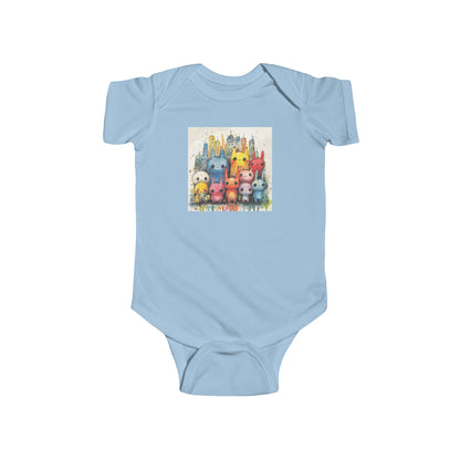 Baby Street Monsters cute Onesie - Ink and Watercolor Bodysuit