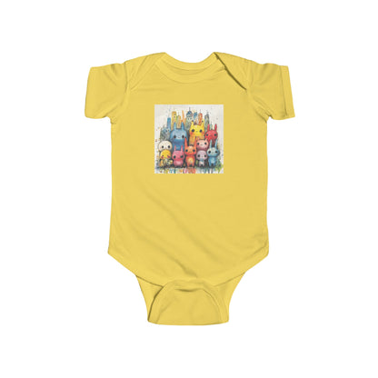 Baby Street Monsters cute Onesie - Ink and Watercolor Bodysuit