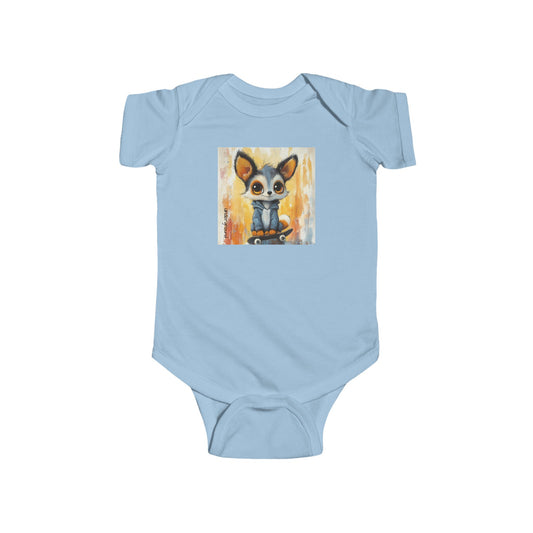 Little Skate Fox Onesie - Bold Urban Cutie Skateboard Bodysuit