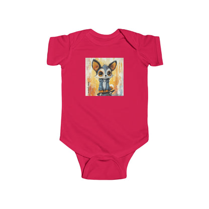 Little Skate Fox Onesie - Bold Urban Cutie Skateboard Bodysuit