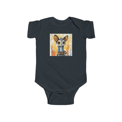 Little Skate Fox Onesie - Bold Urban Cutie Skateboard Bodysuit