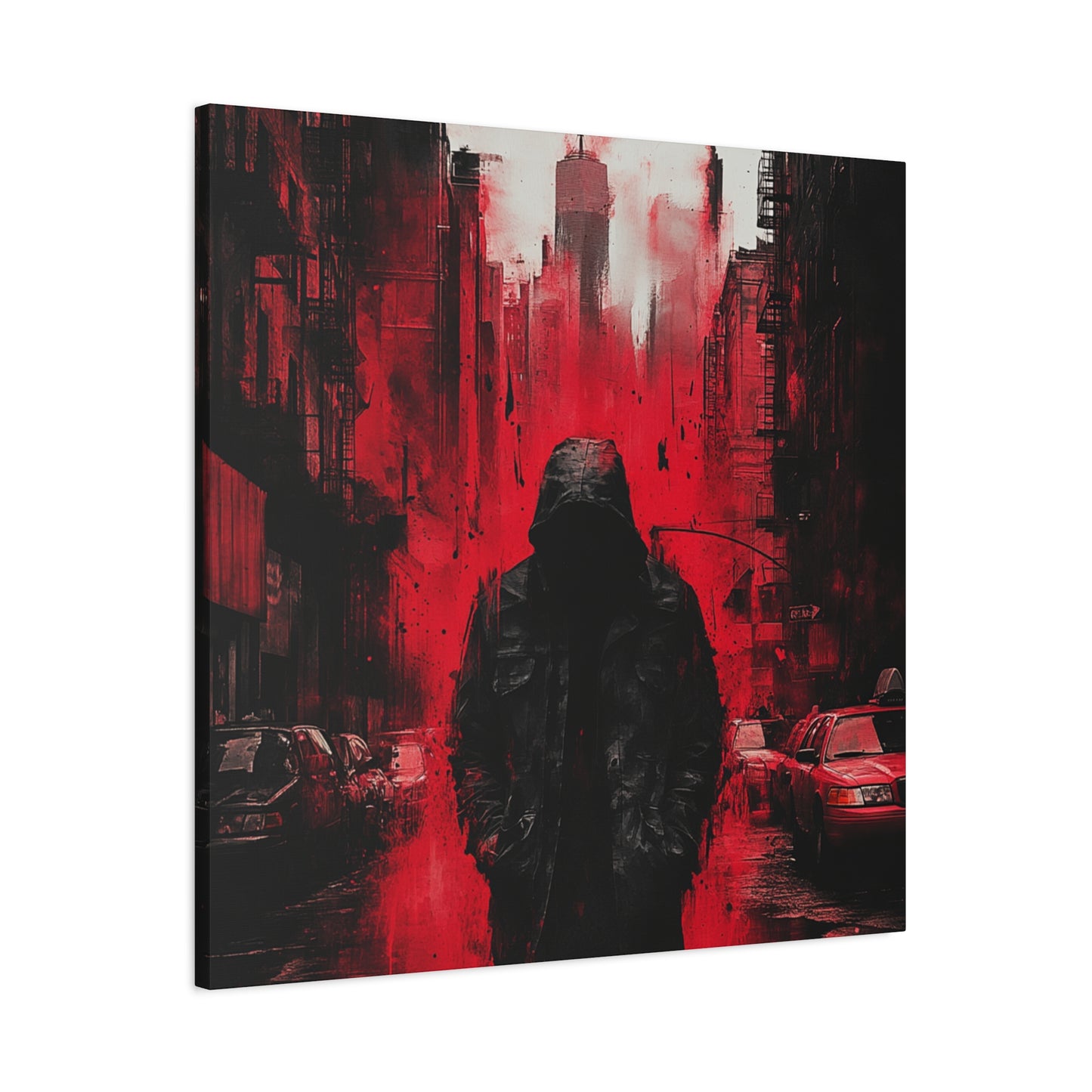 The streets of Darkness canvas Print - Urban art inspired Art Print