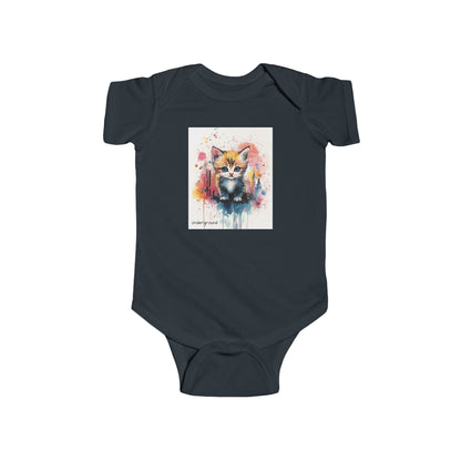 Alley Kitten Baby Onesie – Urban Graffiti-Inspired Cat Streetwear Bodysuit