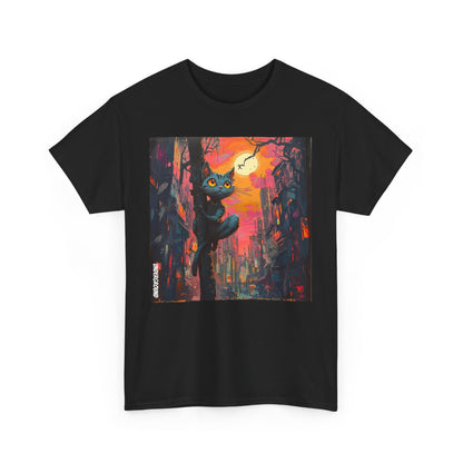 Distorted Reality Cat T-shirt – Abstract Urban Kitty Streetwear Tee