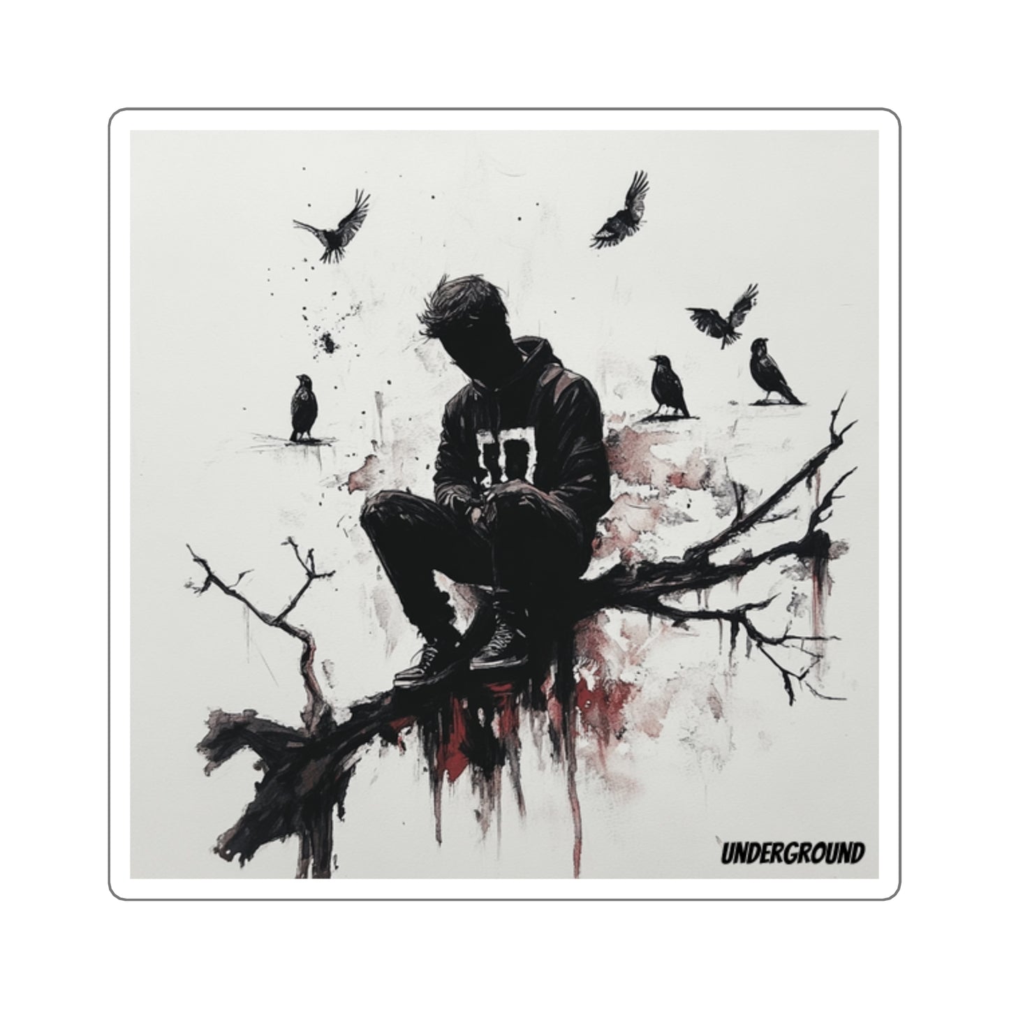 Limb Nevermore Ink Art Sticker - Bold, Street-Ready Designs for Your Essentials
