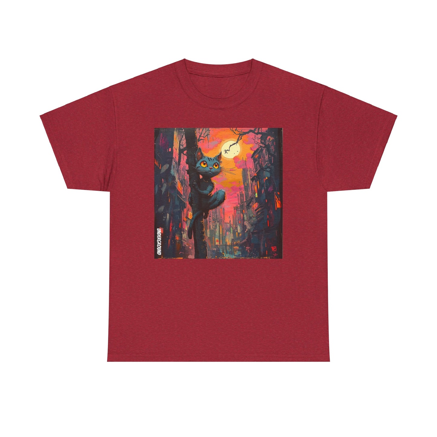 Distorted Reality Cat T-shirt – Abstract Urban Kitty Streetwear Tee